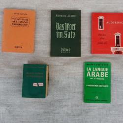 Lot livres anciens: Allemand Arabe pour apprendre les langues facilement