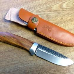 Couteau de Chasse Elk RIdge Lame Forgée en acier 440 Manche Bois ER268