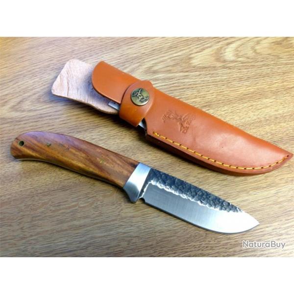 Couteau de Chasse Elk RIdge Lame Forge en acier 440 Manche Bois ER268