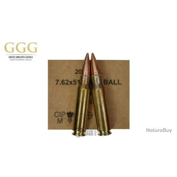 20 Munitions GGG cal 308 Win 147gr FMJ