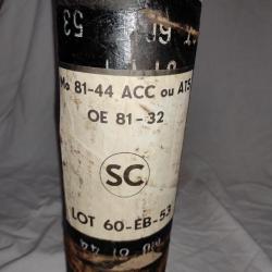 Container porte obus en carton noir enduit 81-44 ACC ou ATS SC
