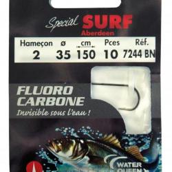 Hameçon monté water queen fluorocarbone spécial surf 7244 bn par 10 H2 - 35/100