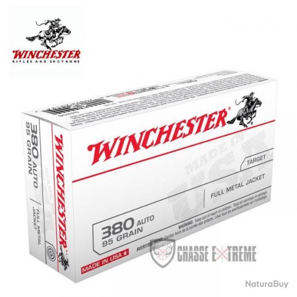 50 Munitions WINCHESTER cal 380 Auto 95gr FMJ