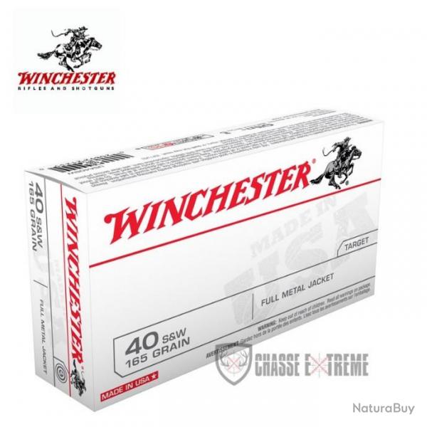 50 Munitions WINCHESTER cal 40S&W 165gr FMJ
