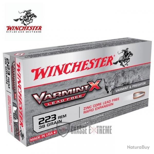 20 Munitions WINCHESTER cal 223 Rem 38gr Varmint X Lead Free