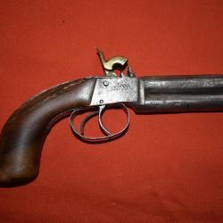 Pistolet à canons superposé  XIXème  n°3A