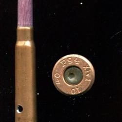 7.92 mm Mauser Allemagne 39-45 - étui acier cuivré - à blanc balle bois violet