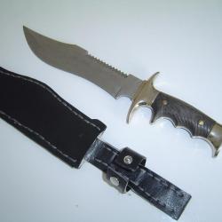 Gros poignard de chasse avec etui "special hunter" collector 34 cm