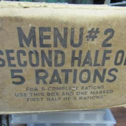 carton ration combat US army ww2 débarquement  seconde guerre américain N°2