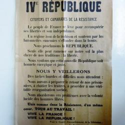 TRES RARE AFFICHE LIBERATION DE PERIGUEUX - WW2 RESISTANCE - REGION R5 Signée Maurice LOUPIAS