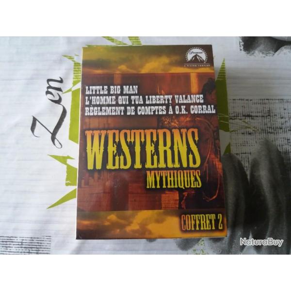 COFFRET - 3 - DVD -  NEUF - JAMAIS OUVERT - WESTERNS - MYTHIQUES