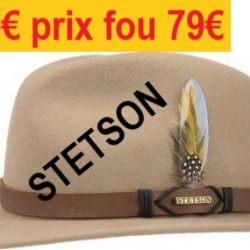 Chapeau STETSON  MARRON CLAIR T XL    2538001-XL