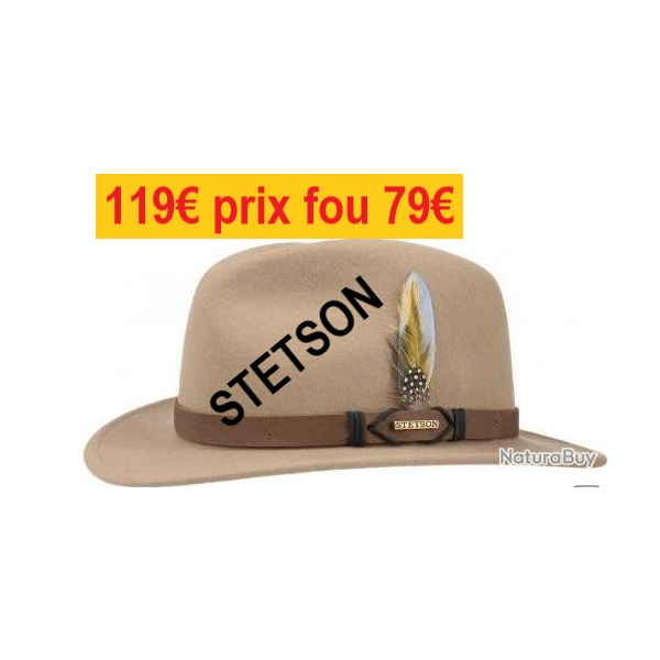 Chapeau STETSON  MARRON CLAIR T XL    2538001-XL