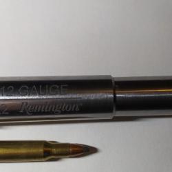 cartouche douille reductrice calibre 12/222 remington en acier