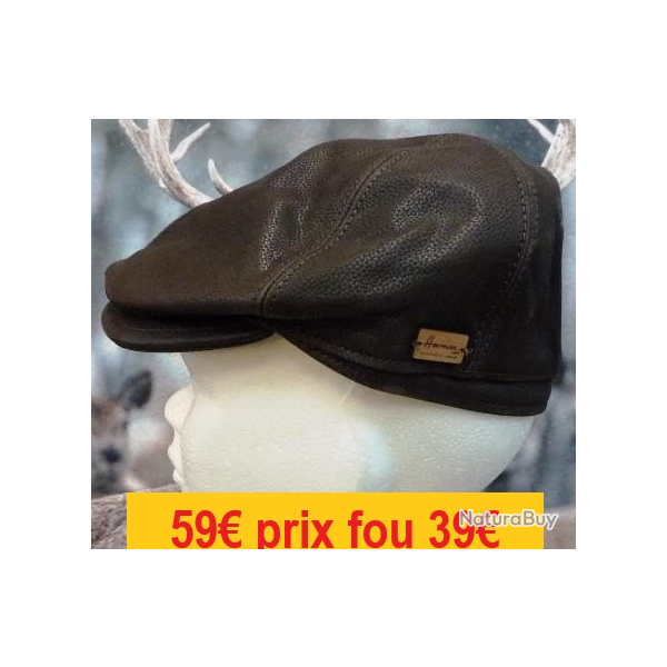 CASQUETTE CUIR "HERMAN"  DEREK marron  rabats sur les oreilles T 55    24860