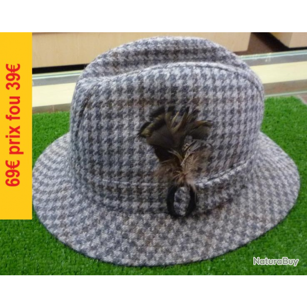 Chapeau "BARBOUR"    Anglais tweed bleu L   D532L