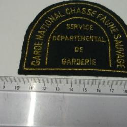 1 badge d'épaule Office National de la Chasse et de la Faune Sauvage brodé or