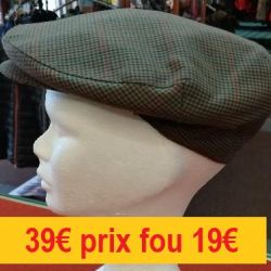 casquette carreaux kaki "made in fance" BEST QUALITY taille 57  1968-57
