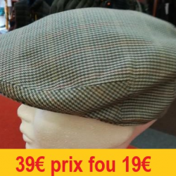 casquette carreaux tweed vert  "made in fance" BEST QUALITY taille 60  1986-T60    PINEAU
