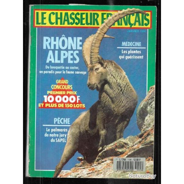 le chasseur franais janvier 1990 , rhone alpes bouquetin au castors, sommeil, bartavelle,