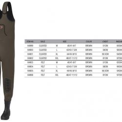 WADERS SCIERRA KENAI NEO 4MM CHEST BOOT FOOT CLEATED XL / 44-45