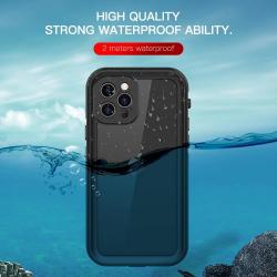RedPepper Coque Etanche Anti Choc pour iPhone, Couleur: Noir, Smartphone: iPhone 12 Pro Max