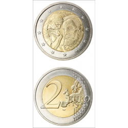 Collection Monnaie 2 EUROS RODIN 1917 2017 -Auguste Rodin et Le Penseur, son ?uvre la plus célèbre
