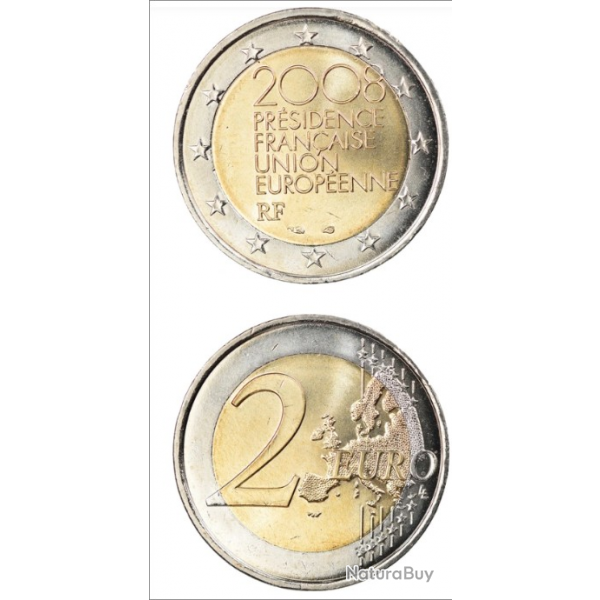 Collection Monnaie 2 Euros 2008 Prsidence Franaise  UNION EUROPEENNE - Dessinateur : Philippe Star