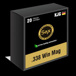 Munitions SAX calibre .338 Win Mag KJG-SR 9,0g boite de 20 munitions