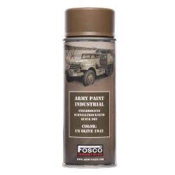 BOMBE PEINTURE MILITAIRE  - COULEUR US OLIVE - 400ML  -