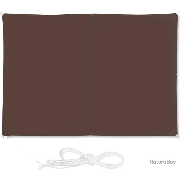 Voile d'ombrage rectangle 2 x 3 m brun 13_0002932