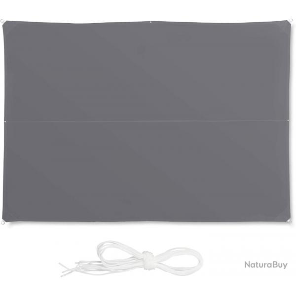 Voile d'ombrage rectangle 3 x 4 m gris 13_0002933_3