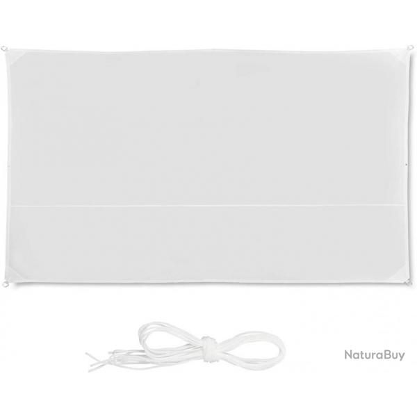 Voile d'ombrage rectangle 2 x 4 m blanc 13_0002931_2