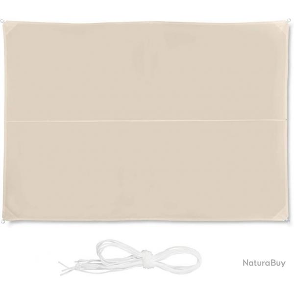 Voile d'ombrage rectangle 3 x 4 m beige 13_0002930_3