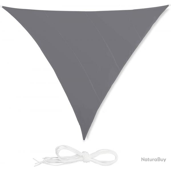 Voile d'ombrage triangle 5 x 5 x 5 m gris 13_0002940_3