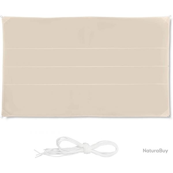 Voile d'ombrage rectangle 4 x 6 m beige 13_0002930_4