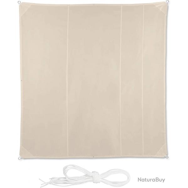 Voile d'ombrage carr 5 x 5 m beige 13_0002942_4