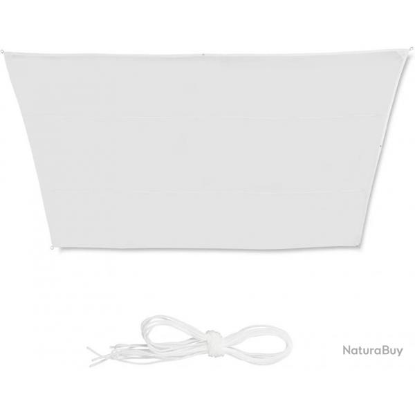 Voile d'ombrage trapze 3 x 5,5 x 4 m blanc 13_0002935_2
