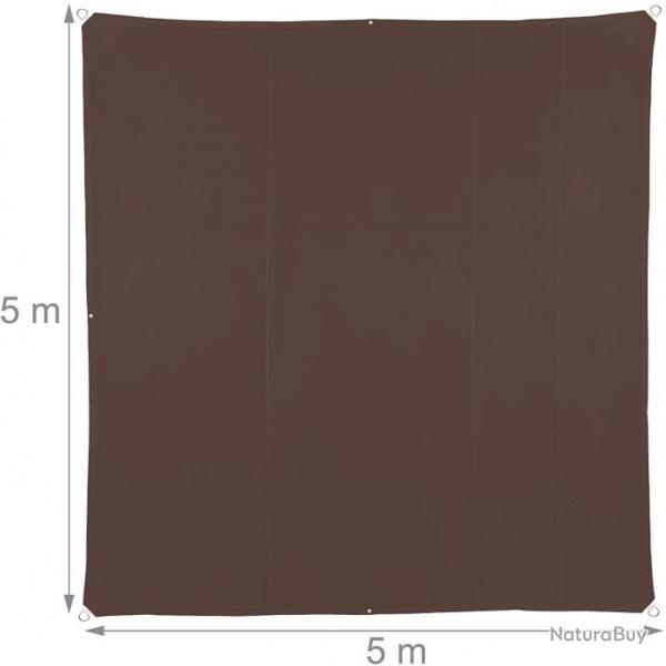 Voile d'ombrage carr 5 x 5 m brun 13_0002928_4