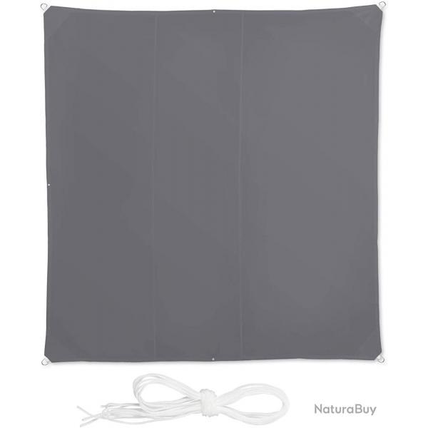 Voile d'ombrage carr 4 x 4 m gris 13_0002929_3