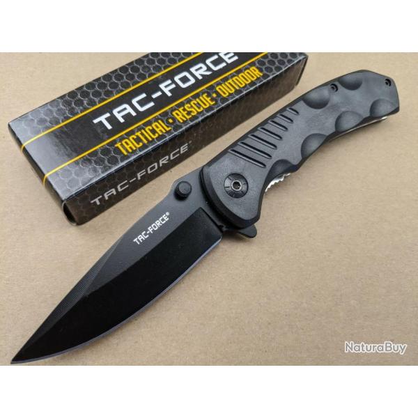 Couteau Tac Force A/O Lame Acier Inox Manche FRN Linerlock Clip TF764BK