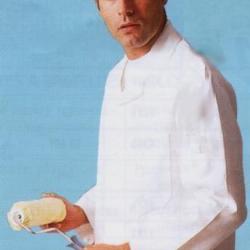 Blouse de travail à boutons coton/poly 40/42 Blanc