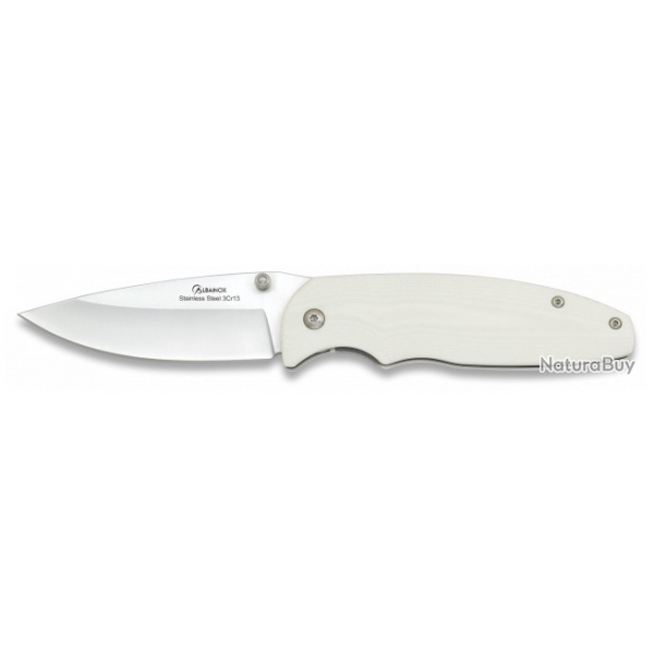 Couteau pliant blanc G10 lame 8.50 cm 1805507