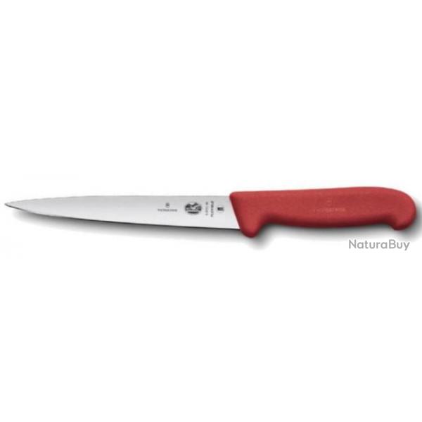 5.3701.20 Couteau  dnerver, filet de sole, lame flexible 20 cm Victorinox manche rouge