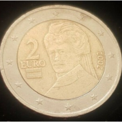 Collection Monnaie 2 EUROS 2002 BERTA de SUTTNER 2002 AUTRICHE