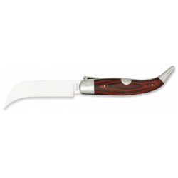 Couteau pliant Teja Tranchete bois rouge lame 6.50 cm 01092071