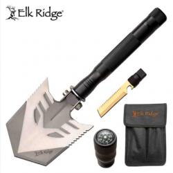 Pelle Elk Ridge Outdoor Survival Multi Function Shovel Acier 3Cr13 Manche Alu Etui Nylon ER962