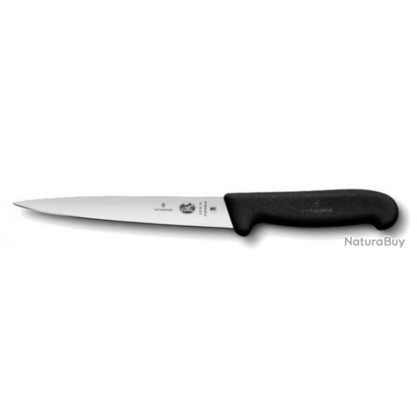 5.3703.16 Couteau  dnerver, filet de sole, lame flexible 16 cm Victorinox manche noir