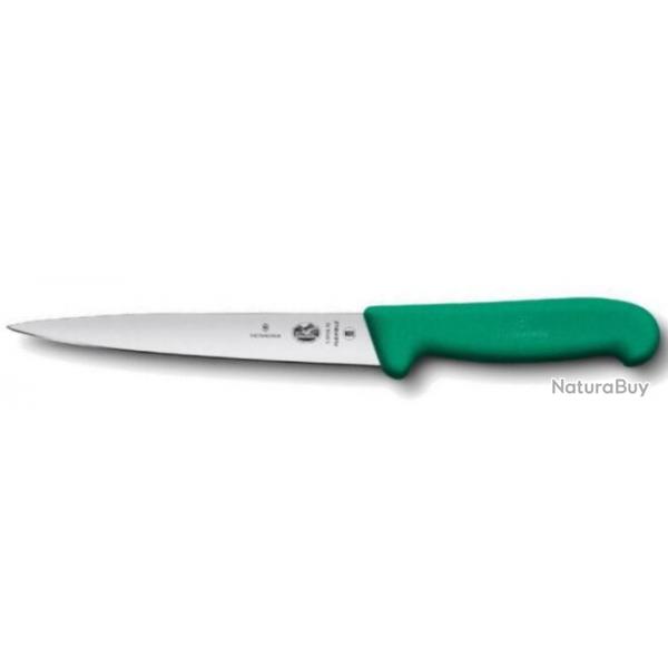 5.3704.20 Couteau  dnerver, filet de sole, lame flexible 20 cm Victorinox manche vert