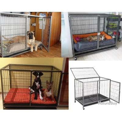 Cage Mobile Pratique Cage Chien Cage Chat Cage Interieur Cage Voiture Xxl Chien Cielterre Commerce Chenils Enclos Parcs Et Portes